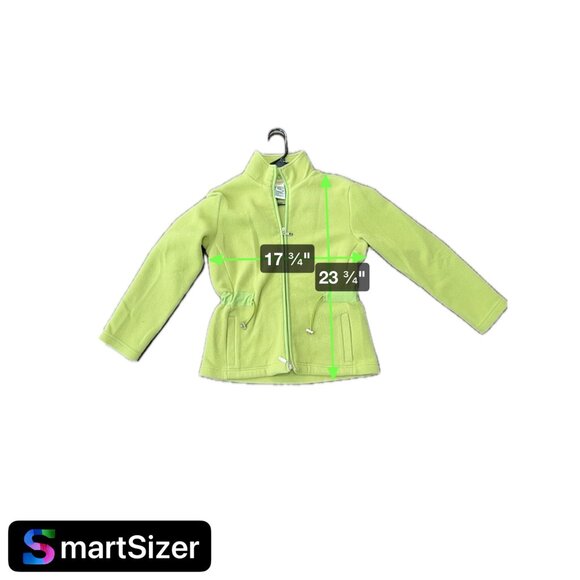 Talbots Petite Womens Light Green Fleece Jacket Full Zip SZ Petite - Picture 7 of 8